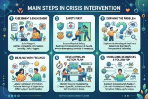 Main steps in crisis intervention process